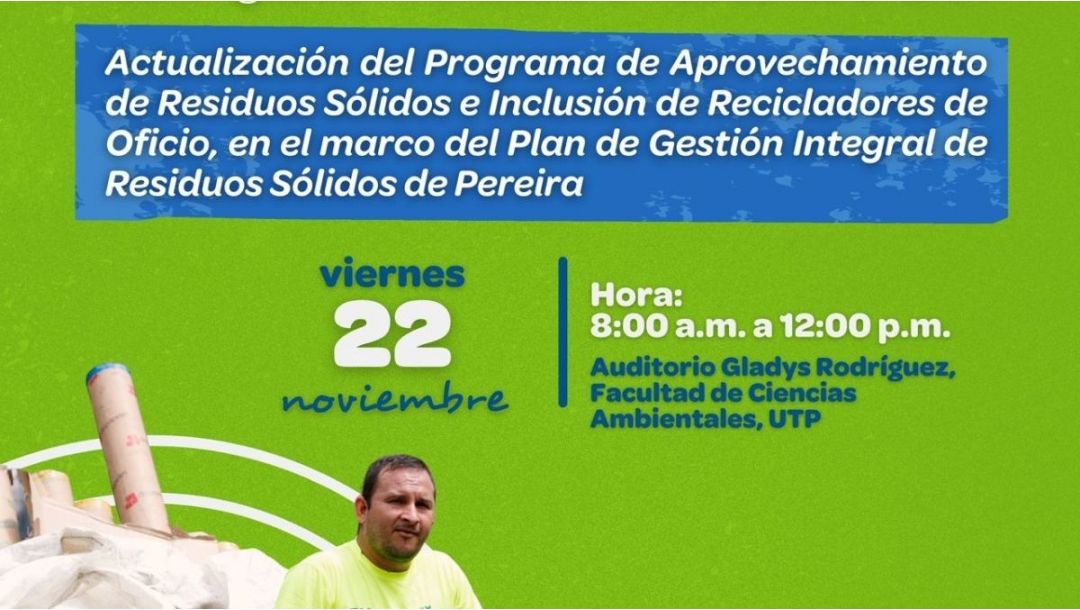 Imagen de ¡Atención! El 22 de noviembre, la Empresa de Aseo de Pereira, en colaboración con la Universidad Tecnológica de Pereira 