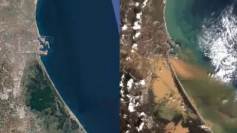 La nasa revela imagenes satelitales de las costas en Valencia 