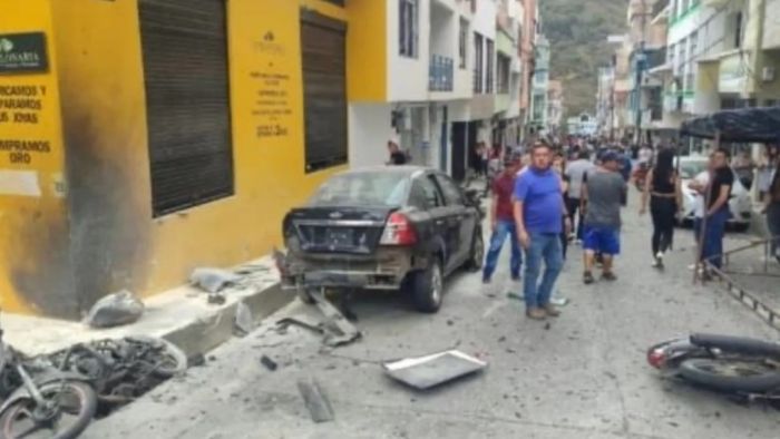 Imágenes de la explosión de moto bomba en Samaniego, Nariño